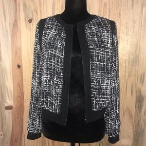 Black and White Satin Bomber